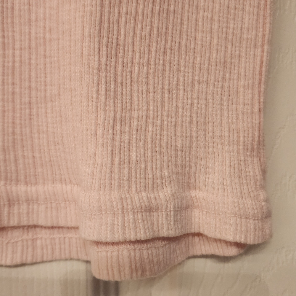 MICHAEL STARS Thermal Style Tee In Pale Pink (OS) - Picture 6 of 9